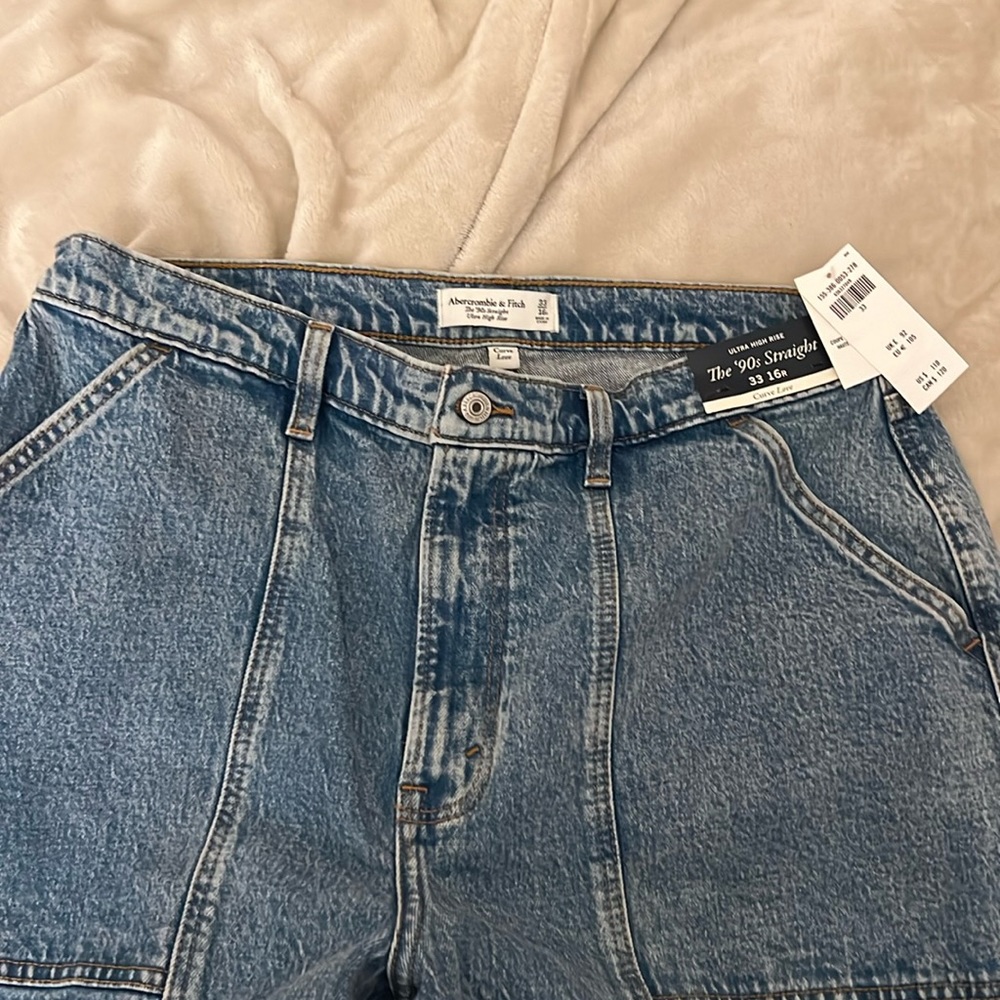 Abercrombie & fitch curve love 90s straight jeans size 33/16